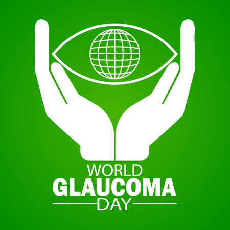 World Glaucoma Day Vector illustration. Holiday concept. Template for background, banner, card, poster with text inscriptionのイラスト素材