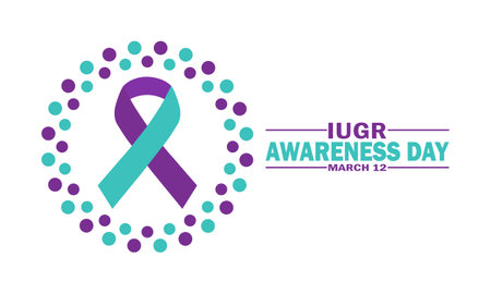 IUGR Awareness Day Vector Template Design Illustration. March 12. Suitable for greeting card, poster and bannerのイラスト素材