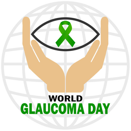 World Glaucoma Day Vector Illustration. Suitable for greeting card, poster and banner.のイラスト素材