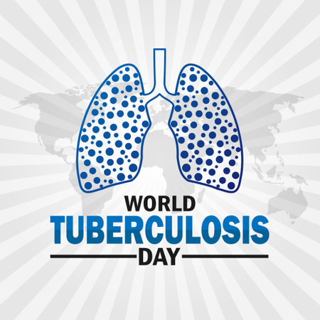 World Tuberculosis Day. Holiday concept. Template for background, banner, card, poster with text inscriptionのイラスト素材