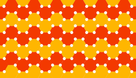 Seamless geometric pattern with circles and dots.  Modern stylish texture. Vector illustration.のイラスト素材