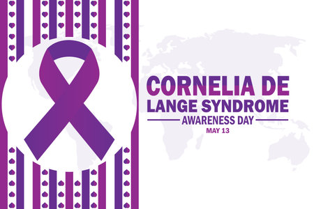 Cornelia de Lange syndrome awareness day Vector illustration. May 13. Holiday concept. Template for background, banner, card, poster with text inscription.のイラスト素材