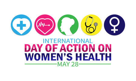 International Day Of Action On Women's Health. May 28. Suitable for greeting card, poster and banner. Vector illustration.のイラスト素材