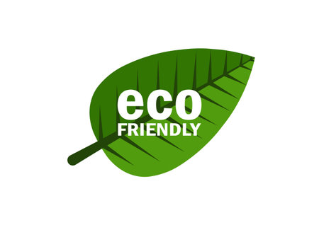 Eco friendly green leaf vector logo design template. Eco friendly label.のイラスト素材