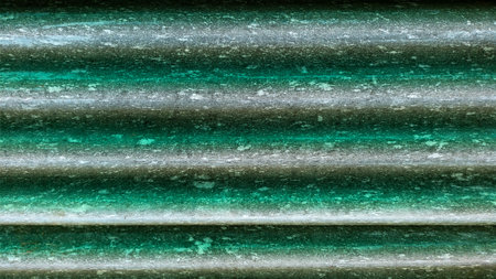 Close up of a green corrugated cement sheet texture background. Abstract background for design.の写真素材