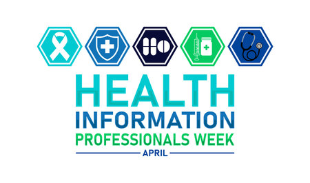 "Health Information Professionals Week April â Honoring Healthcare Data Experts"のイラスト素材