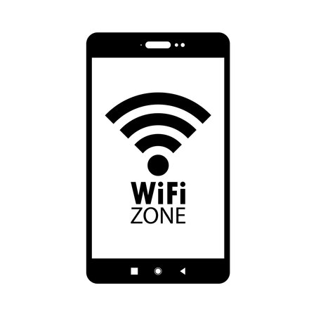 WiFi zone design, vector illustration eps10 graphic flat iconのイラスト素材