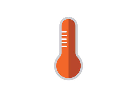 Red Thermometer Icon Showing Heat Level â Temperature Gauge Vector Illustrationのイラスト素材
