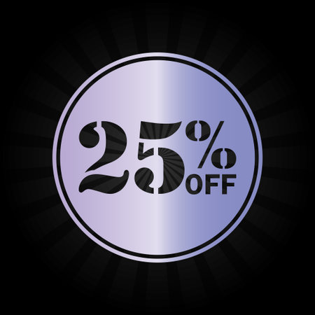25% Off Discount Badge â€“ Purple Gradient Promotional Graphic