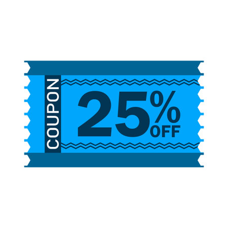 25% Off Coupon Code Discount Voucher Promo Shopping Dealのイラスト素材