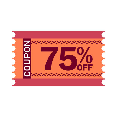 75% Off Coupon Discount Voucherのイラスト素材