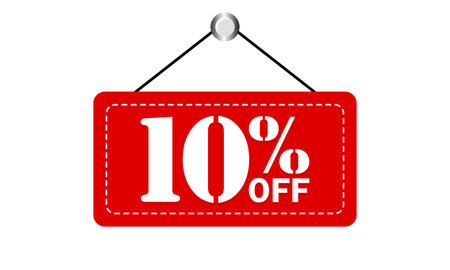 10% Off Red Tag Discount Sale Offer Online Shopping Deal