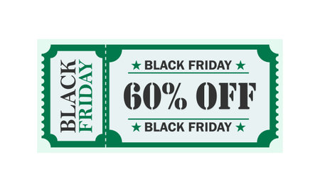 Black Friday 60% Off Discount Coupon â€“ Green Promo Ticket