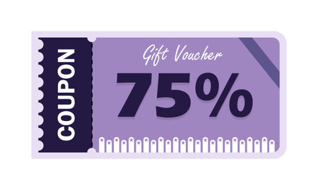 75% Off Gift Voucher Coupon â€“ Purple Discount Ticket