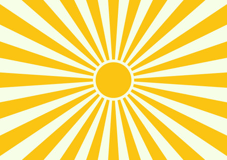 Yellow Sunburst Ray Pattern â Abstract Radiant Light Design. sun rays backgroundのイラスト素材