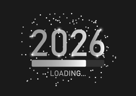 2026 Loading Screen â€“ Futuristic Countdown Design with Starry Background