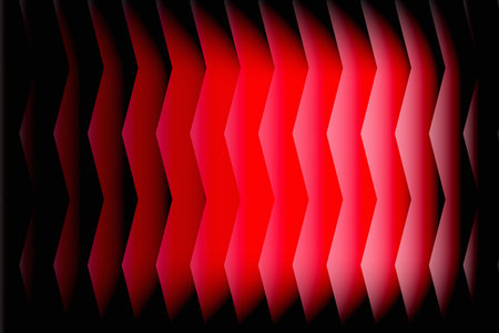 Red Chevron Gradient. Vertical Abstract Zigzag Pattern with Layered Light Depth. Modern futuristic texture suitable for tech design, wallpaper, cover, poster, banner, brochure, website, flyerの写真素材