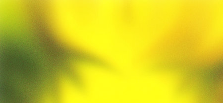 Retro Grainy Yellow Green Abstract Gradient Background with Blurred Radiant Light Waves Noise Texture Effect Vibrant Nature Modern Poster Designの写真素材