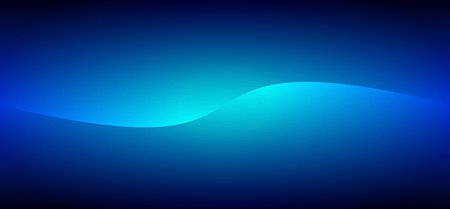 Blue Gradient Wave Abstract Background, Smooth Flowing Curve, Modern Minimal Technology Wallpaper