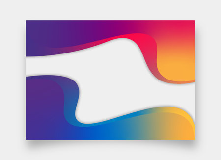 Abstract background with colorful wavy shapes. Vector illustrationのイラスト素材