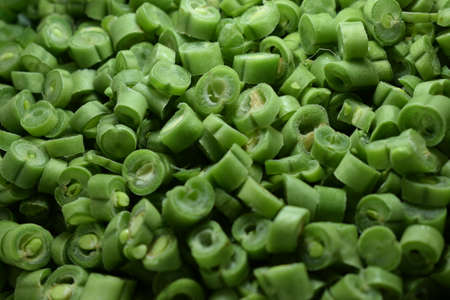 Chopped green Beansの写真素材