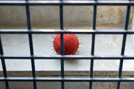 Corona Virus model photos cagedの写真素材