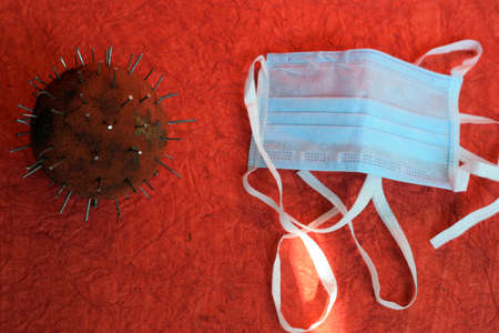 Corona Virus model photos with maskの写真素材