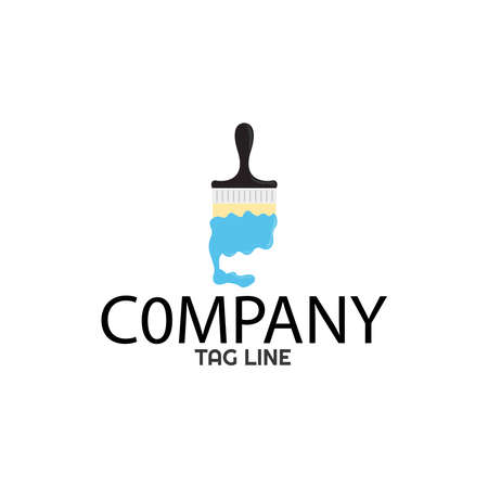 Paintbrush icon logo template vector illustrationのイラスト素材