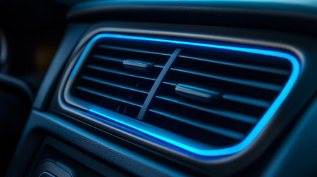 Air conditioner in the car. Close-up view. 3d renderingの素材