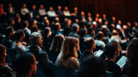 Speaker Giving a Talk at Business Conference. Audience in the conference hall. Business and Entrepreneurship.の素材