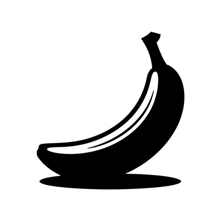 banana fresh fruit isolated icon vector illustration design  black and whiteのイラスト素材