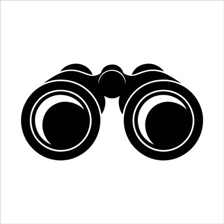 Binoculars vector icon on white background. Vector illustration.のイラスト素材