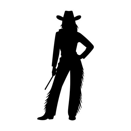 silhouette of a witch with a broom on a white backgroundのイラスト素材