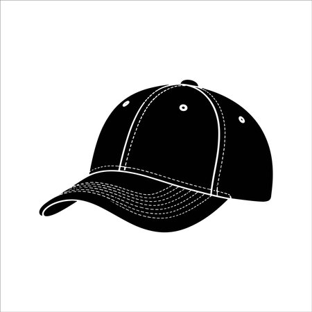 Baseball cap. Vector illustration. Isolated on white background.のイラスト素材