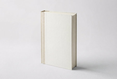 Blank book cover isolated on a white background. Mock up.の素材