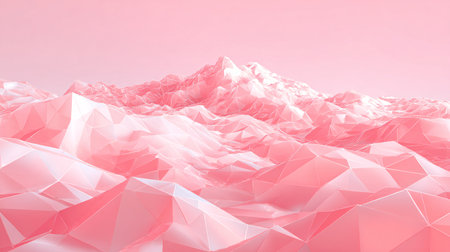 Abstract 3d rendering of low poly mountains. Polygonal background.の素材