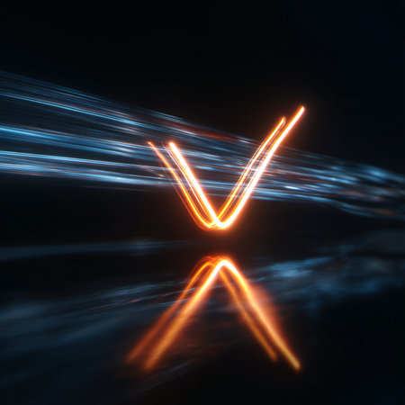letter v on a dark background with some smooth lines formed by itの素材