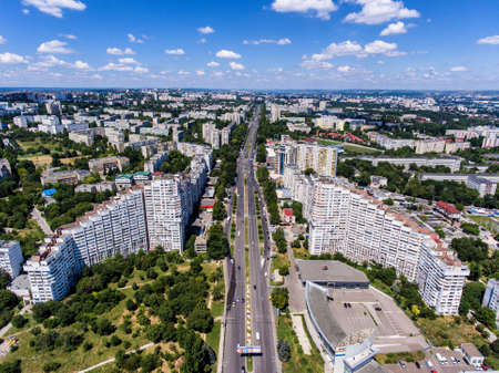 The City Gates of Chisinau, Republic of Moldova, Aerial view from droneのeditorial素材