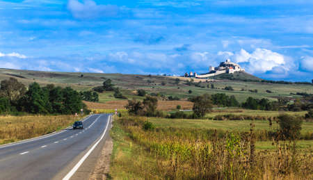 Rupea, after reconstruction. Fortified citadel in Tranylvania, Romania. Top tourist attraction.のeditorial素材