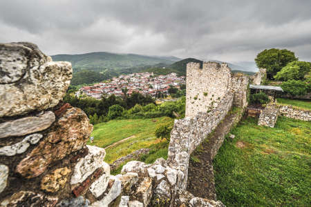Platamon castle in eastern Greece, Platamonas landmark and important tourist destinationのeditorial素材