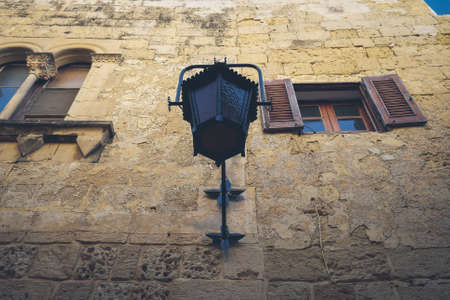 Typical Maltese architecture detail in Mdina city - Maltaの写真素材