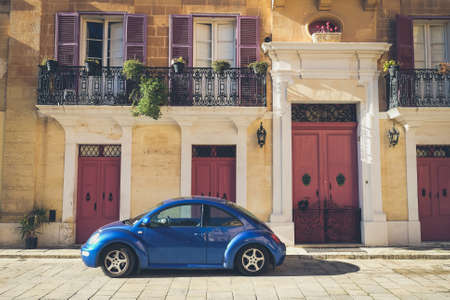 Typical Maltese architecture in Mdina city - Maltaのeditorial素材