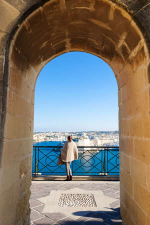 Vallera old fortress Maltaの写真素材