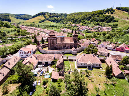 Valea Viilor Fortified Church in the Saxon Village called Valea Viilor in Transylvaniaのeditorial素材