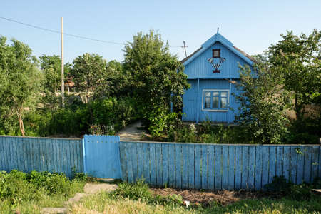 Mila 23, Romania, June 2017: traditional house in Mila 23 fishermans village in Danube Deltaのeditorial素材