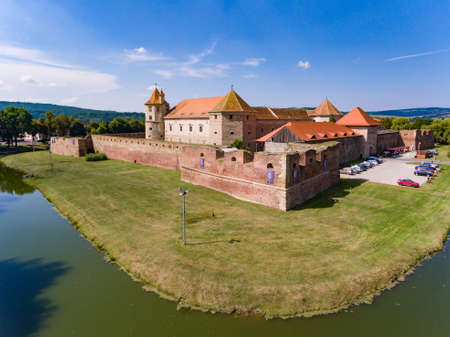 Cetatea Fagaras medieval fortress in Brasov county Romaniaのeditorial素材