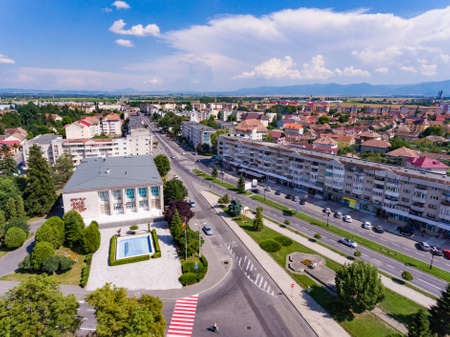 Fagaras city in Transylvania Romaniaのeditorial素材