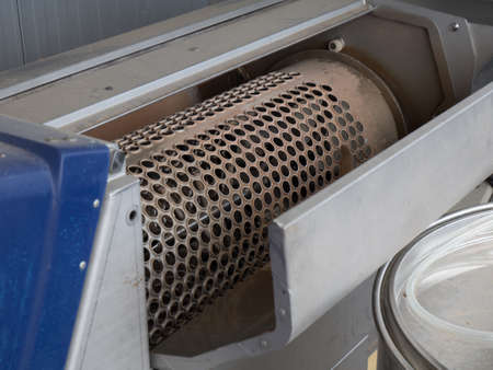 Inside of a centrifugal grape vines pressの写真素材