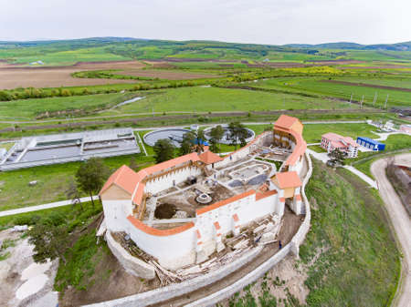Medieval fortress Feldioara Marienburg in Transylvania, Romaniaの写真素材