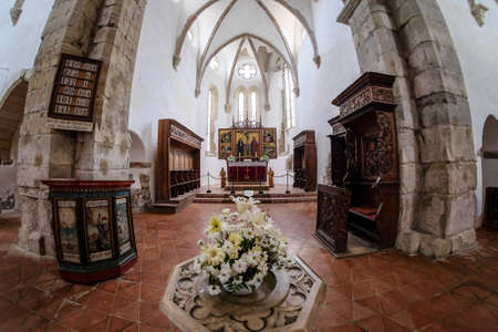 Interior of Prejmer fortified Church. UNESCO heritage site.のeditorial素材